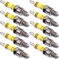 Off-Road Motorcycle ATV Beach Skateboard GY6 50-150CC Scooter A7TJC Three-Claw Spark Plug Burner Yel