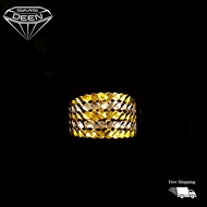 SMS DEEN Rhodium 5 Layer KLCC Ring, ±3.0GM - Gold 916 Emas - Cincin  Bunga (Sz: 16 - 3.30GM)