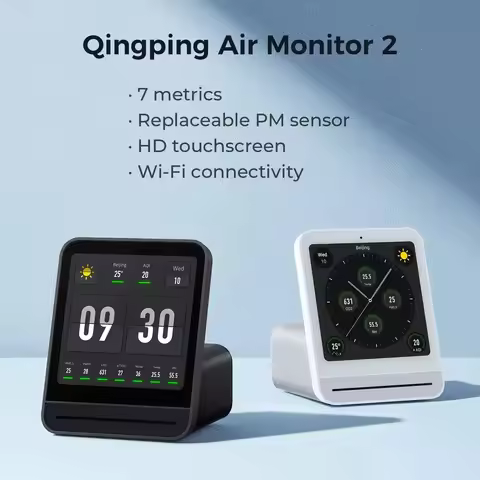 Qingping Air Detector 2 Smart Home Touch Screen Control Temperature Humidity Sensor CO2 PM2.5 Qualit