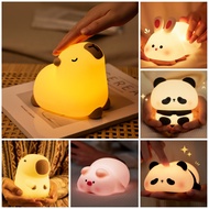[SG Stock] Cute and Funny Capybara Bunny Silicone Touch Night Light LED Lamp for Kids Children Birth