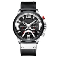 CURREN 8329 Quartz Watch Business Men Simple Sport Wristwatch Three Sub-Dials Calendar Second Minute