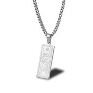Hip Hop Street Golden Chain Men's 1 Million Dollar Bill One Million Dollar Banknote Necklace Pendant