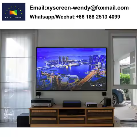 XYScreens 4K ALR UST PET Crystal Ultra Bezel fixed frame Projector Screen for UST projector