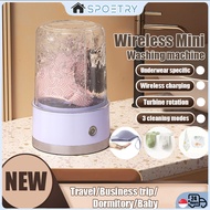 【SG-SPOETRY】Mini Washing Machine Rechargeable Portable Washing Machine for Underwear Socks Turbine L