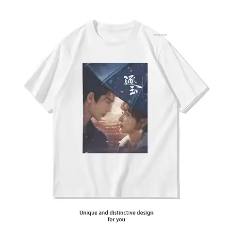 Pursuit of Jade Cdrama Chinese teleplay woman man Casual cotton printed t shirts Adult streetwear ca