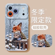 看雪狐狸适用苹果17手机壳iphone16pro可爱15卡通max女14Snow Fox for Apple 17 phone case ip20251219