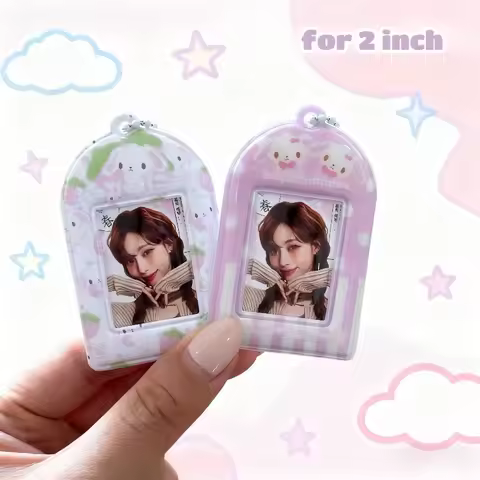 Kawaii Sweet Rabbit PVC Card Holder - Korean KPOP Idol2-inch ID Photo & Card Protective Case Cute Gi
