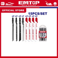 EMTOP 15pcs Jig Saw Blade Set EJSBT1501