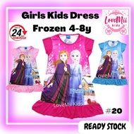 Dress Frozen Pyjamas Casual Sleepwear Nightwear/Baju Frozen Budak Perempuan