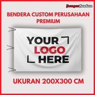 Bendera Custom Ukuran 200x300 cm Cetak Printing Bahan Satin Premium / Bendera Custom 2x3 meter