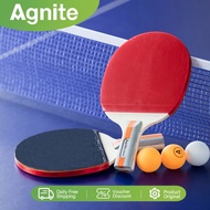 Agnite by Deli Table Tennis Racke Set 2 Rackets 3 Ping Pong Balls
