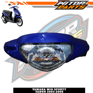 WITOR- Batok Kepala Depan Mio Sporty Plus Reflektor Lampu Depan / Batok Kepala Depan Yamaha Mio Sporty Mio Lama Dan Reflektor Lampu Depan / Batok Depan Mio Sporty Set Lampu / Batok Pala Depan Mio Sporty Lama Plus Reflector Lampu Depan