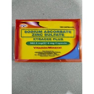 Vitamin C Sodium Ascorbate + Zinc 1 box (100 capsules) Xtracee Plus (counterpart of immunopro, numax