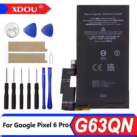 G63QN 5003mAh Replacement New Battery For HTC Google Pixel 6 Pro Pixel 6Pro Mobile Phone Batteries +