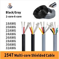 2547 Multi Core Shielded Wiretinned Copper Wire18AWG20Aw30AWGwrapped Shielded Wire2 Core3 Core4 Core