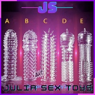 Julia's Spike Condom Crystal Reuseable Kondom Washable For Men Adult Toys Men Sex Toy For Boys sextoys for male Alat Seks Untuk Lelaki Sex Toys komdom lelaki condom