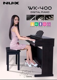 旺角門市, （真）重錘手感 ，Nux WK-400 Digital piano 數碼鋼琴 (仿象牙白琴鍵) ( Nux WK400 piano ) 考級 重錘鋼琴 電子琴 電鋼琴