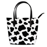 Cute Beautiful Black and White Cow Print Tote Bag for Women Leather Handbags Women's Crossbody Handb