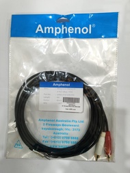 Amphenol CA52-4143-WB สายเปิดเพลง RCA to 3.5 ยาว 5 เมตร สาย RCA (แดง / ขาว) หัวขนาด 3.5 มิลลิเมตร สา
