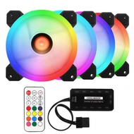 Bộ FAN LED RGB CoolMoon có Hub và Remote lắp máy tính PC