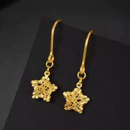 Vietnam Sand Gold Star Star Geometric Earrings Earrings Alloy Gold-Plated Five-Pointed Star Ladies F