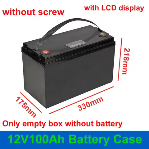 12V 100Ah Storage Box 12.8V 12V100Ah Battery Case Fit 90pcs 32650 32700 Cell with LCD Display for DI