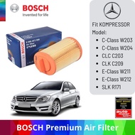 Bosch 0986AF2956 Premium Air Filter For Mercedes-Benz C/E-Class/SLK W204 W212 W203 W211 C180 C/E200