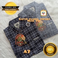 KEMEJA Ninety Nine Men's Flannel Shirt Slim FitOriginal A7