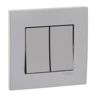 SCHNEIDER KB32_1_AS_G11 VIVACE SWITCH 2G 1W 16AX 250V ALUMINIUM SILVER