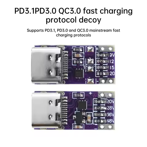 PD3.1 PD3.0 QC3.0 Fast Charging Protocol Deceiver Aging Test Board 9V12V20V28V36V48V Type C Interfac