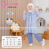 (( TERBARU • ADISTY SET KIDS )) SETELAN TUNIK PANJANG MOTIF BUNGA CANTIK // BAJU MUSLIM SETELAN ANAK