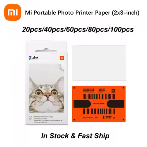 Global Version Xiaomi Mi Portable Photo Printer Paper 2x3 inch Self-adhesive For Xiaomi ZINK AR Pock