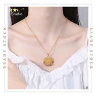 Lotus Necklace Gold Lotus Gold Necklace 18K Gold Plated Golden Chain Women Necklace Jewelry