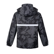 Camouflage Raincoat Separates Men Motorcycle Raincoat Impermeable Camo Split Rain Jacket Men Rain Pants Detachable Rain JackeNHYT