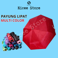 Payung Lipat Warna Warni Polos Anti Sinar Uv Umbrella Portable Payung Lipat Payung Serba Guna Payung