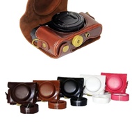 PU Leather Case For SONY Cyber-shot DSC-HX90V Sony HX90 WX500 Camera Bag Cover With Strap