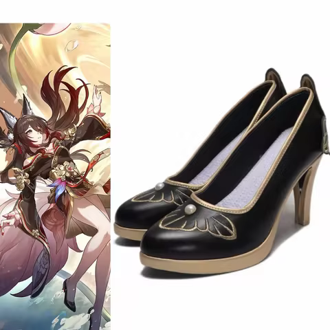 Tingyun Cosplay Game Honkai: Star Rail Shoes Fugue Fashion Sweet Shoes Halloween Party Role Play Sho