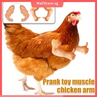1 Pair of Chicken Arms Toy Silicone Chicken Arm Props BPA-free Detachable Hulk Arms for Chickens Hens SHOPSKC0473
