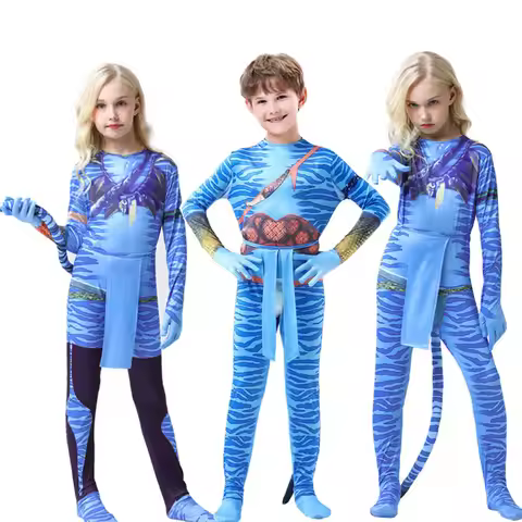 Halloween cosplay Avatar 2 children's clothing stage clothing hero adult clothing one piece tight fi