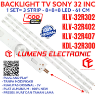 BACKLIGHT LED SONY 32 INC KLV 32R302 32R402 32R407 KDL 32R300 LAMPU BL 8K 3V 32R407A 32R402A KLV-32R