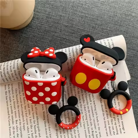 Cute Polka Dots Bow Silicone Case For Apple AirPods 2 3 4 Pro Pro2 Earphone Charging Headphones Case