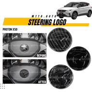 MTTO Proton X50 Interior Car Steering Wheel Logo Emblem Frame Accessories