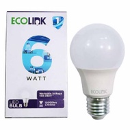 PUTIH Ecolink LED Bulb 6 Watt 6w White/Yellow