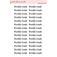 Planner Stickers - Weekly Goals