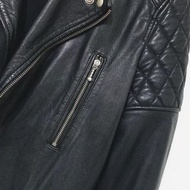 ALLSAINTS ALLSAINTS YUKU BIKER LEATHER JACKET ALL SAINTS 皮衣 小羊皮 真皮 騎士 外套 防風 硬挺 男版 黑色 XS號 JKT-M TP0_2