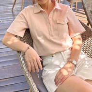 TENSE_co - JOEY Knit Polo เสื้อโปโลผ้าร่อง รวมสี Colour 14 สี เขียว แดง มิ้นท์ ม่วง ฟ้า โอลีฟ ชมพู ช