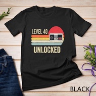 Level 40 Unlocked Shirt Video Gamer 40Th Birthday Gifts Tee Mens T-Shirt