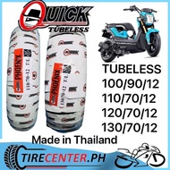 ♠QUICK TIRE PHOENIX TUBELESS By12 For ZOOMERX 100/90/12 110/70/12 120/70/12 130/70/12♡