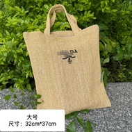 2025 Beg Jerami Berjalur Baharu Beg Jerami Tenun Beg Bahu Beg Penyimpanan Beg Tote