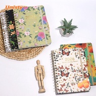 UMISTY 2026 Planner, A5 Agenda Calendar 2026, Jan.2026 - Dec.2026 Monthly Tabs Weekly and Monthly Co